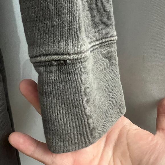 GAP MEDIUM Gray Sweater Dress Long Sleeve Lagenlook with Pockets Distressed Fade - Picture 8 of 11